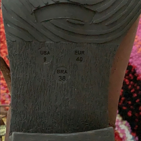 ANTHROPOLOGIE Klub Nico Brown Leather Fringe Boots - Picture 8 of 8